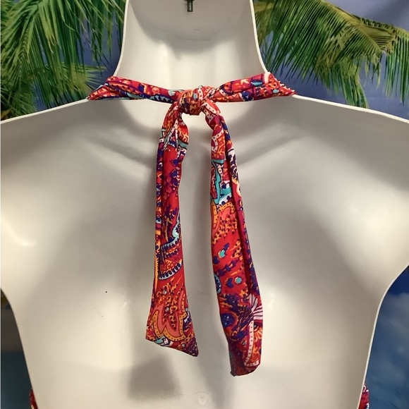 Sunsets bikini curve  top red blue turquoise size 18, large CD cup…nice …color - Picture 11 of 13